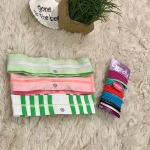 3 Lululemon Headbands + free new hairbands